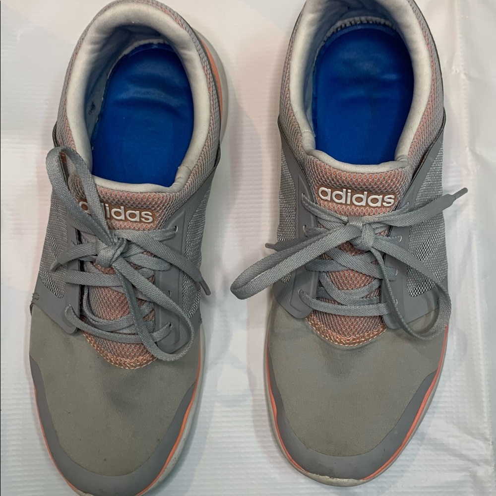 Adidas Cloudfoam HWA 1Y3001 Gray Peach Women’s Size 7 Athletic Sneakers 2016.